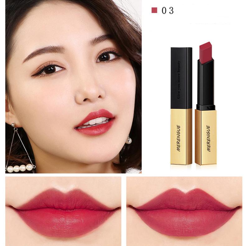 Tanabata Valentinstag Hot Send Girlfriend Small Gold Bar Thin Tube Matte Matte Matte Neue Farbe Lippenstift Lasting Students Set