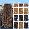 Extensões de Cabelo Feminino de Alta Qualidade Peça de Cabelo Longo Ondulado 45cm Para Transformações Lindas