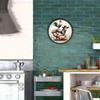 Vintage Farm Round Metal Wall Art Rustic Animal Decor Home Retro Tin Sign