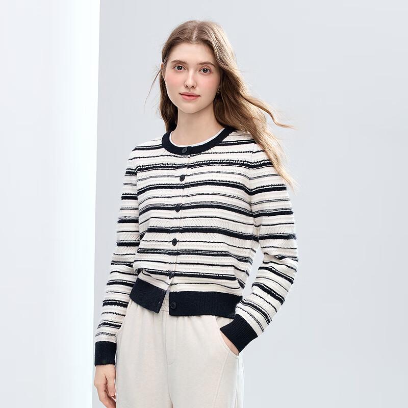 Betu Women's Striped Long Sleeve Knit Sweater