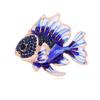Trendy Rhinestone Fish Brooches For Women Unisex Animal Pins Casual Party Jewelry Accessories Gifts Clothing Decoration
