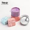 Higu Jewelry Gift Set: One-Piece Box with Silver Polishing Cloth, Earrings, Necklace & Ring Compartments, Alcohol Wipes, Ear Plugs, and Mirror.