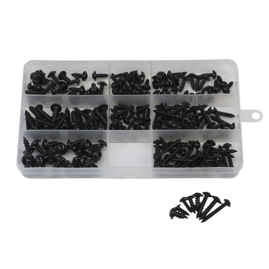 Industrial Standard Self Tapping Screws Self Tapping Screws Round Head Screws Black Zinc Plated Self-tapping Screws