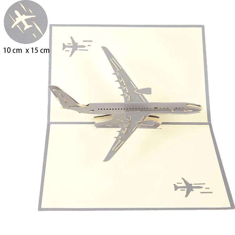 

3D Pop Up Invitation Card Airplane Greeting Cards Christmas Birthday Valentine Invitation Thank You Cards Thanksgiving Present Card