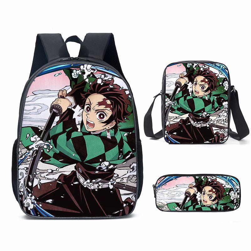 New Cartoon Super Moon Blade Three Piece Backpack Set for Primary and Secondary School Students