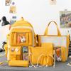 5 PCS Backpack for Middle and High School Students, Lightweight Backpack for Elementary School Students, Women's Large Capacity Backpack, Textbook Bag