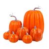 Artificial Assorted Pumpkins  Fake Artificial Maple Leaves Halloween 7pcs