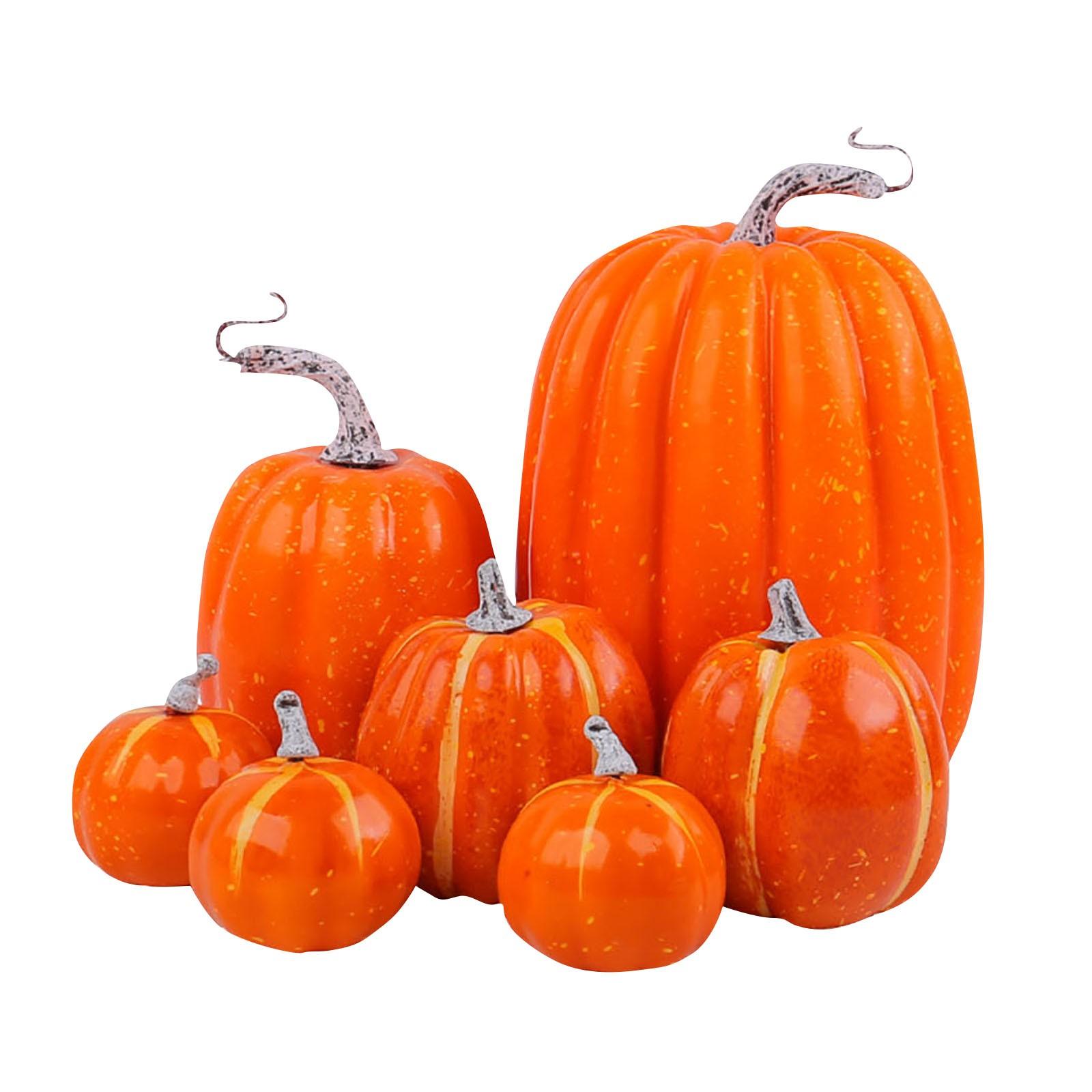 

Искусственные Тыквы Ассорти Поддельные Искусственные Кленовые Листья Хэллоуин 7шт One Size шафрановый