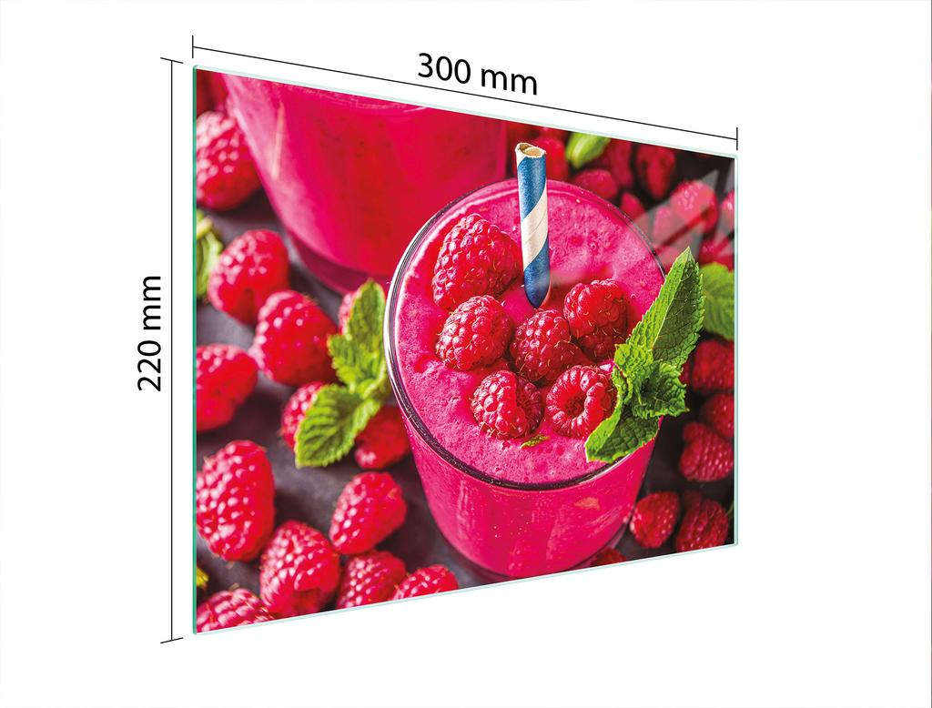 SZKLANA DESKA DO KROEJNIA 30x22 MALINY