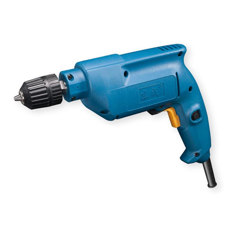 Dongcheng Hand Electric Drill Household Electric Screwdriver J1Z-FF05-10A Self-locking Forward and Reverse Speed Regulation 500W High Power
