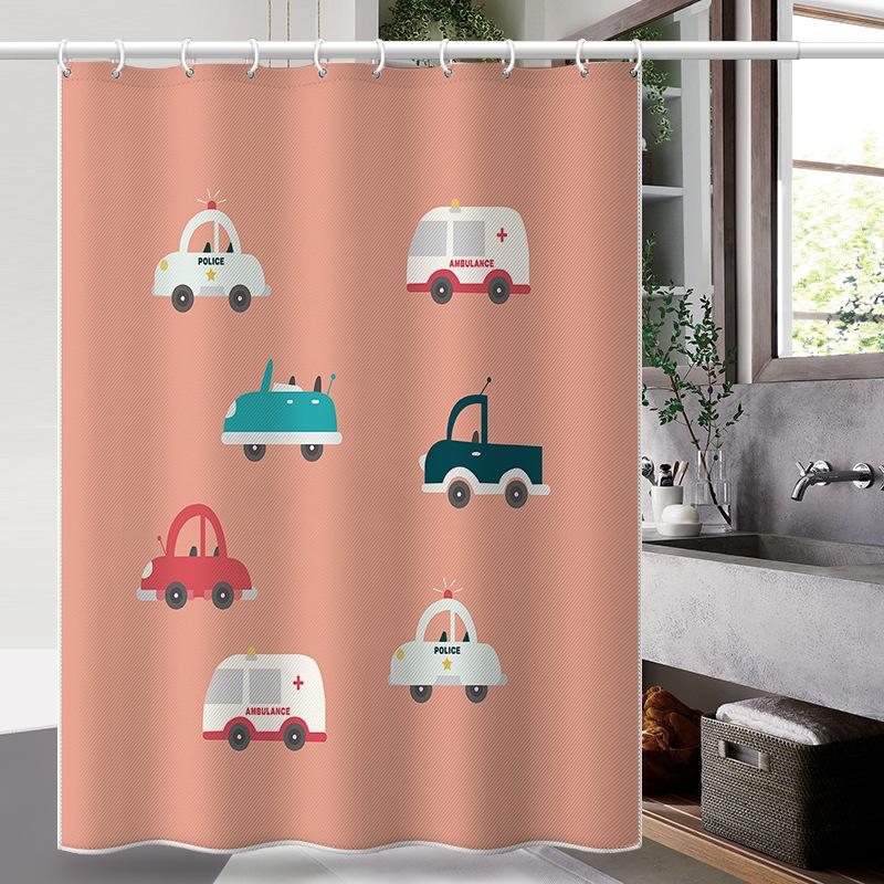 Bathroom Thickened Waterproof Curtain Mildew Proof Shower Curtain Shower Partition Curtain Shower Curtain Bathroom Curtain Free Perforation