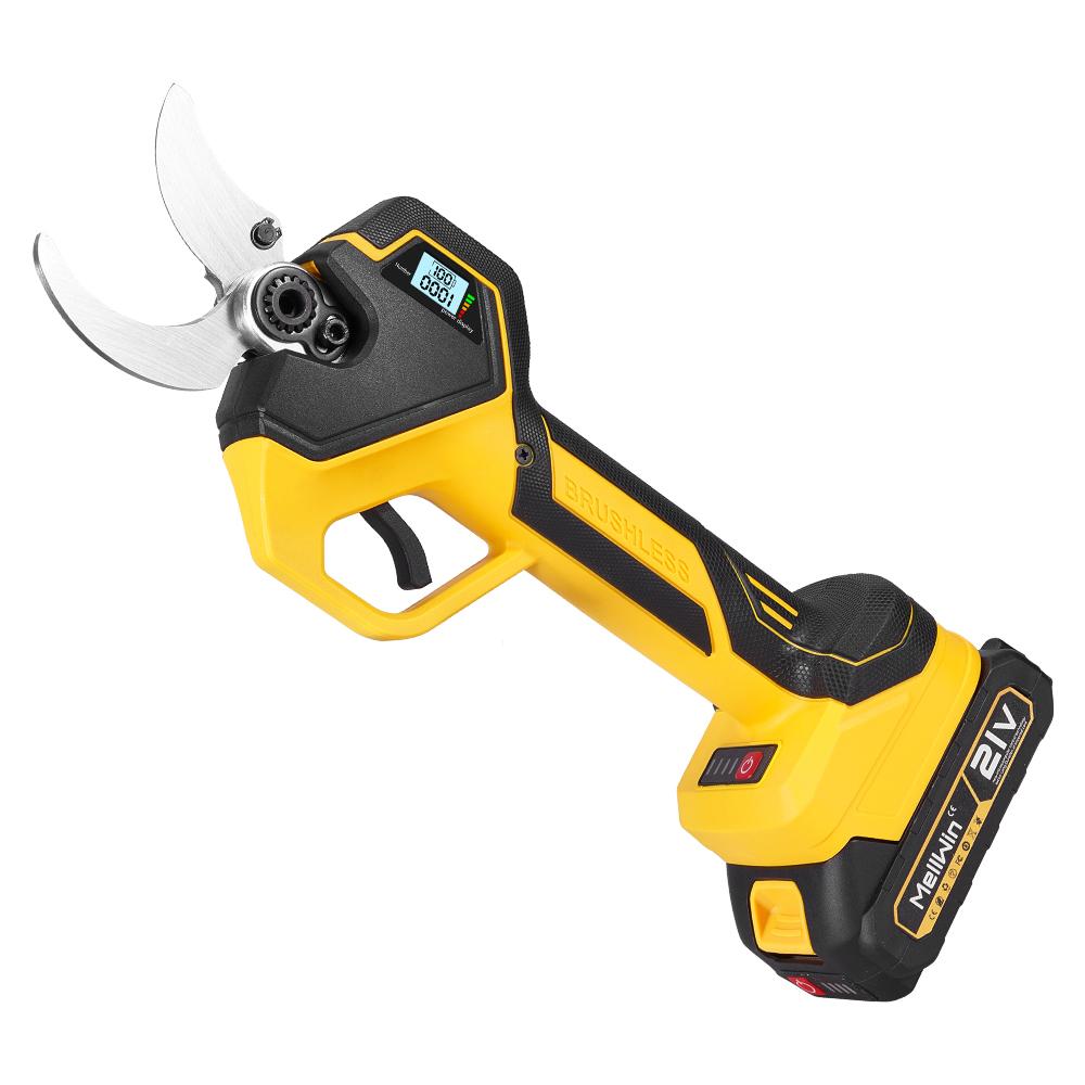 MELLWIN 50MM Brushless Electric Pruning Shears Garden Fruit Tree Bonsai Pruning Electric Scissors For Makita 18V Battery Pin