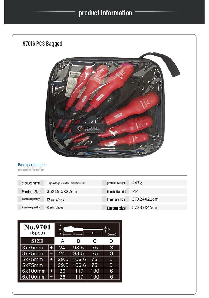 1000V Insulated Phillips Screwdriver Set - Industrial Grade for Electricians