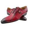 Fashion Custom Made Luxury Mens Shoes Wedding Genuine Brock Shoes for Lace Up Men Leather Shoe Sapato Dress Office Shoes Printing Latest