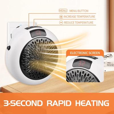 Wall-mounted Desk Heater with Remote Silent Quick Heating Thermostat, Suitable for Home, Portable Indoor and Office Heating