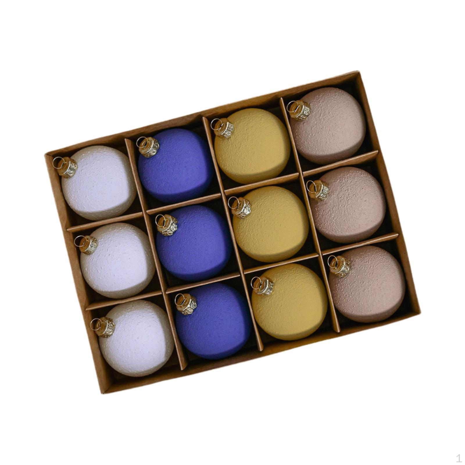 

12 шт. Рождественские шары, украшения для елки, легкие украшения для самостоятельного рождественского декора