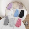 Thickened Plush Gloves Flower Cotton Mittens Cute Full Finger Gloves  Girl