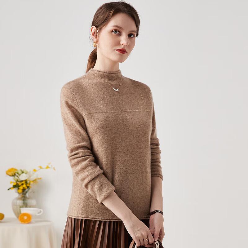 Women's Autumn/Winter Mock Neck Cashmere Sweater