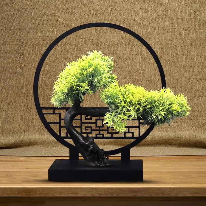 Kaufe Bildschirm Kleine Ornamente Chinesische Knstliche Grne Pflanze  Willkommen Kiefer Hause Flur Wohnzimmer Desktop Dekorationen zum Preis ab  60 | Joom