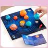 Eight Planets Puzzle Universe Cognitive Ball Matching Board Wooden Toy Children