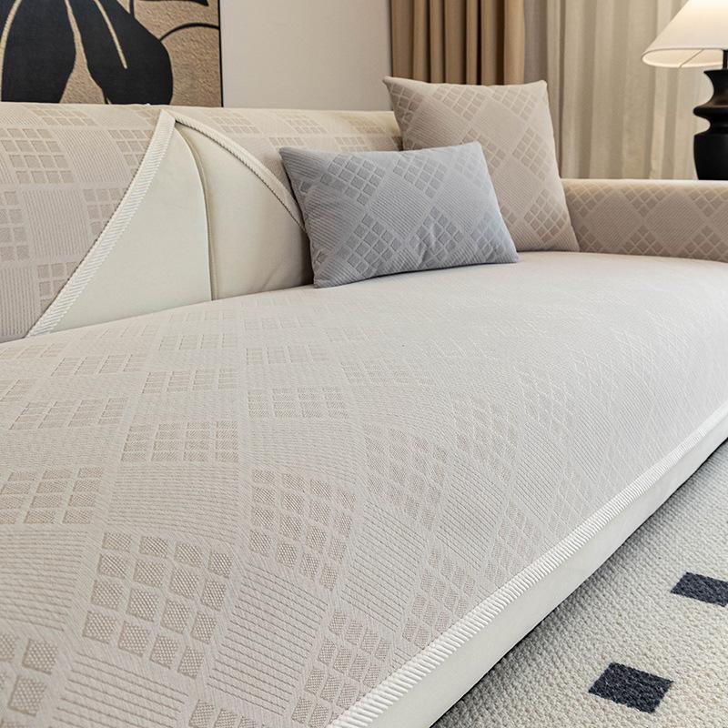 New Sofa Cushion, All-Season Non-Slip Seat Cushion Chenier Armrest Towel, Anti-Cat Scratch Sofa Cover Cover Cloth