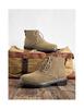 2025 Men's Autumn/Winter Yellow Martin Boots, Cow Suede, Breathable, Versatile, Round Toe, Comfortable Mid-Top Style