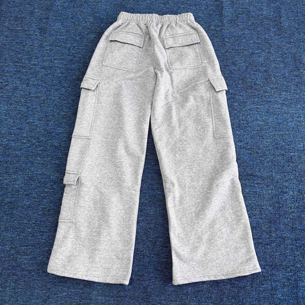 Trendy European and American Cotton Casual Pocket Loose Straight-Leg Pants
