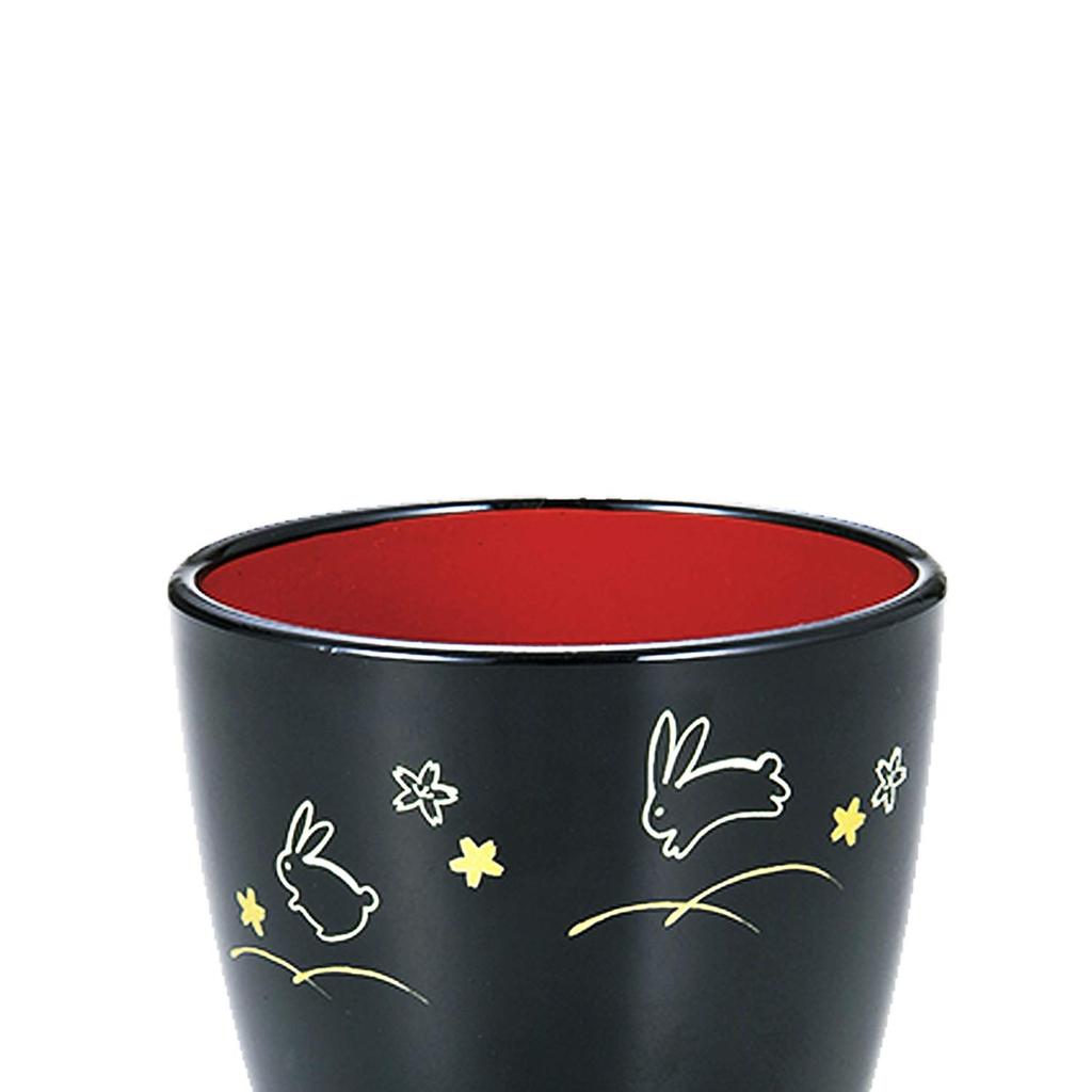 Miyamoto Sangyo Black Soba Choko 240ml Rabbit with Noodle Soup Container (Choko) (Dream Design) (Product Code 4512951079920)