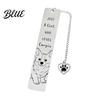 Creative Cat Bookmark Cute Bookmark Funny Metal Page Marker with Stainless Steel Quotes