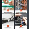 100pcs/bag Self-Locking Cable Ties Black Wire Cable Zip Ties Fasten Cable Organiser High Tensile Strength for Home & Office