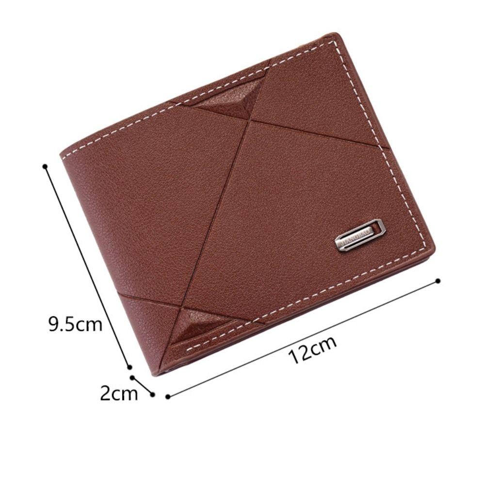 New PU Leather Mens Short Wallet Folding Horizontal Coin Purse Card Holder Men