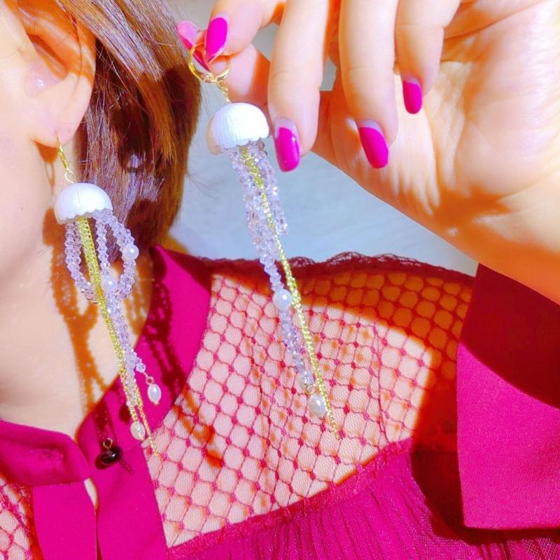 Stylish Acrylic Jellyfish Drop Earrings Chic Ear Dangles Jellyfish Pendant Earrings Charm Earrings Dangle Earrings