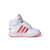 Adidas Neo Hoops 2.0 Mid Slip Resistant Mid top Skateboard Shoes White Pink Infant And Toddler FW7609