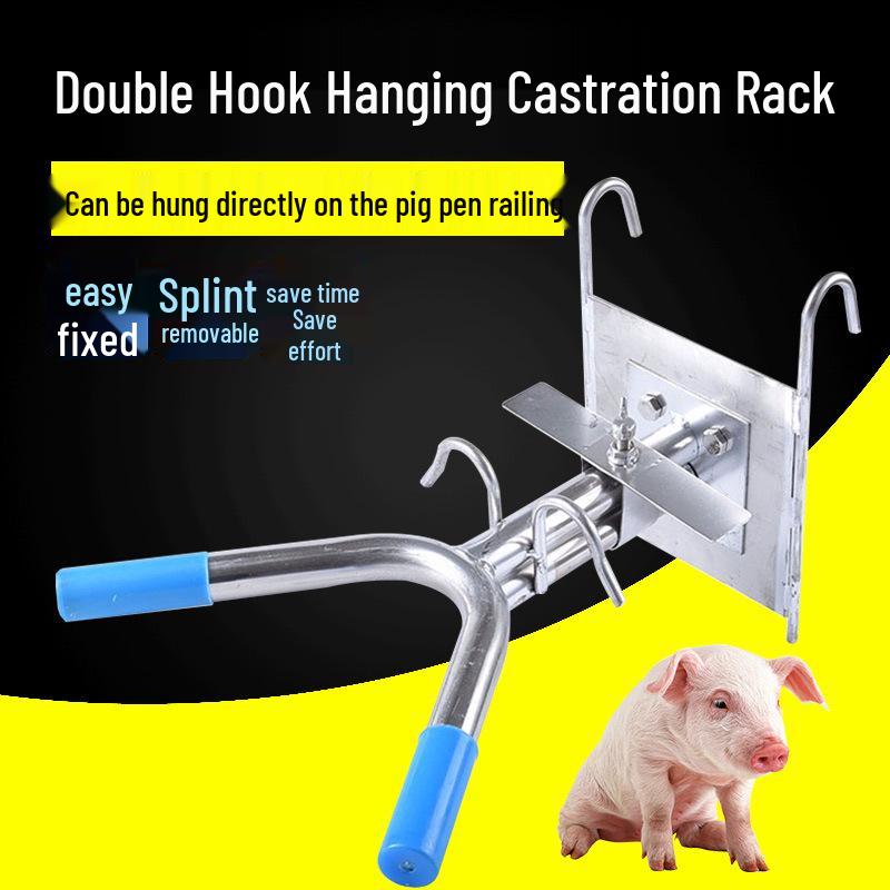 Piglet Castration Rack: Stainless Steel Suspension Table for Secure Pig Fixation During Castration