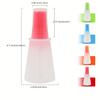 Portable Silicone Oil Bottle with Brush Grill Oil Brushes Pastry Plastic Kitchen Oil Bottle Outdoor Baking BBQ Brush Oil Pot 1pc