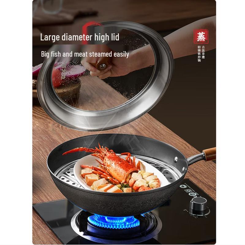 Cooker King 32cm Cast Iron Wok