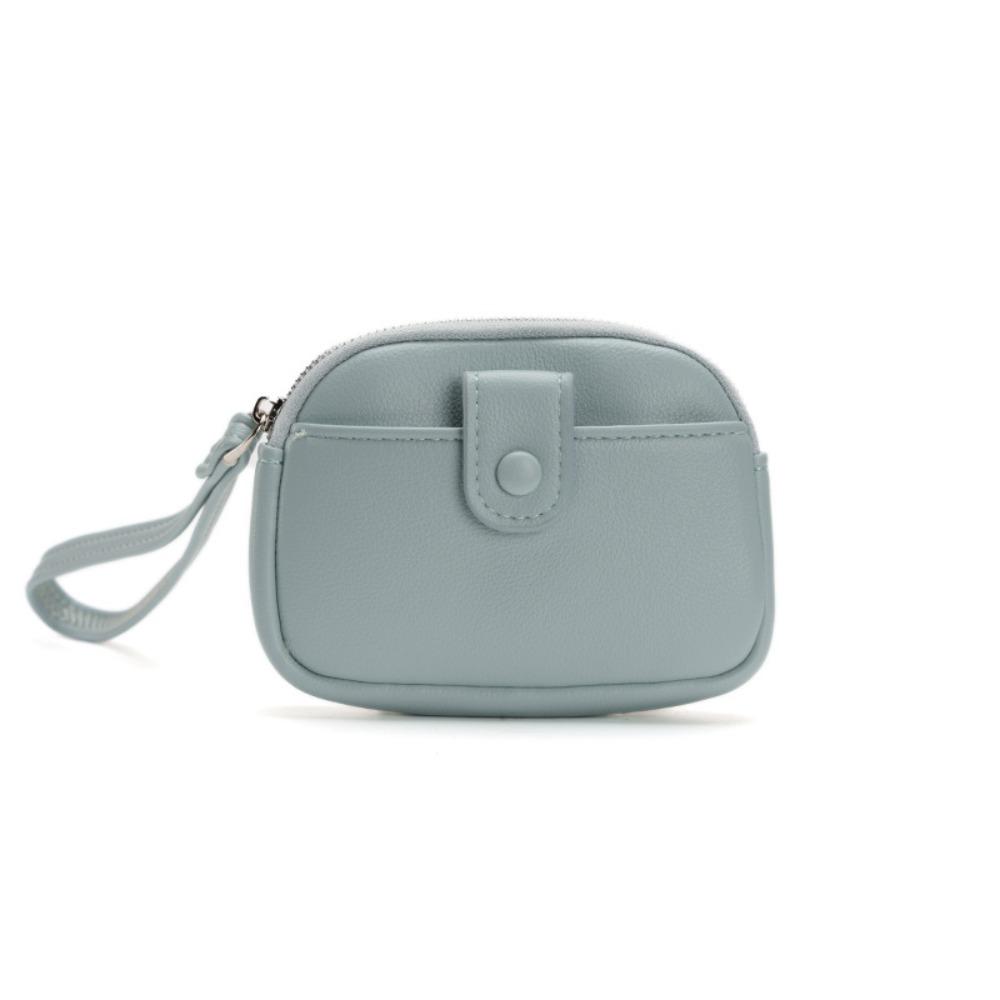 

с кистевым ремешком, кошелек на молнии для мелочи, однотонная маленькая сумка для мелочей, ручной кошелек, женский синий