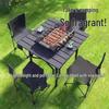 OIMG Portable Metal Roll-Up Camping Table
