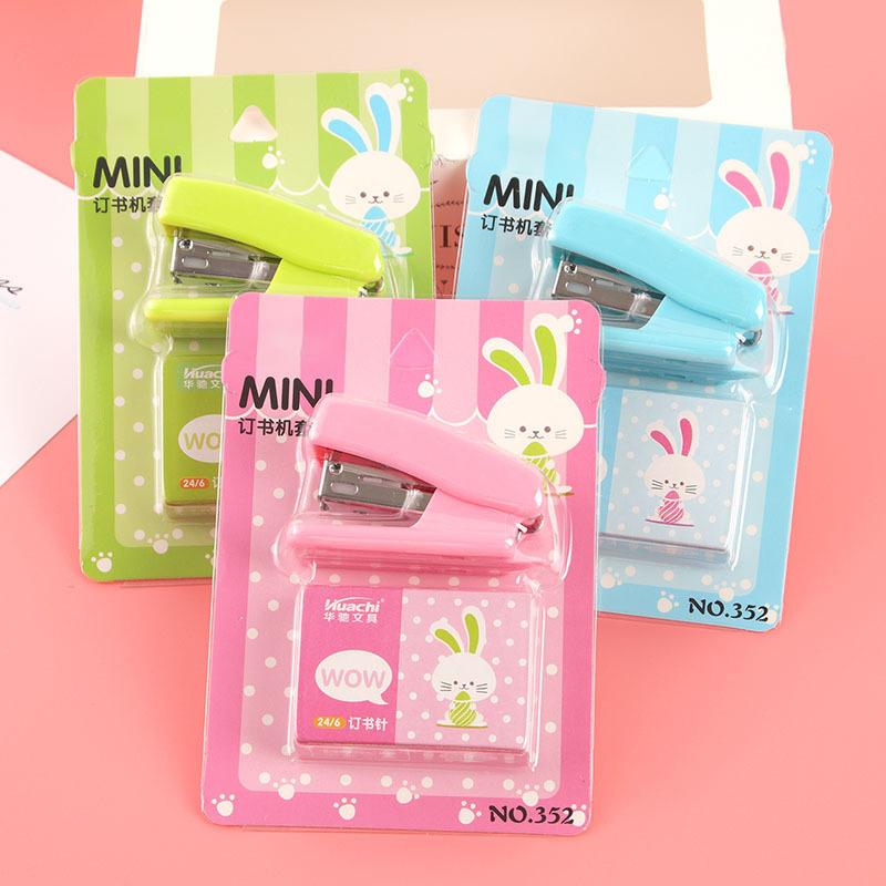 Cartoon Stapler Mini Small Set Cute Student Stationery Multi-Functional Binding Machine Nail Test Paper Stapler