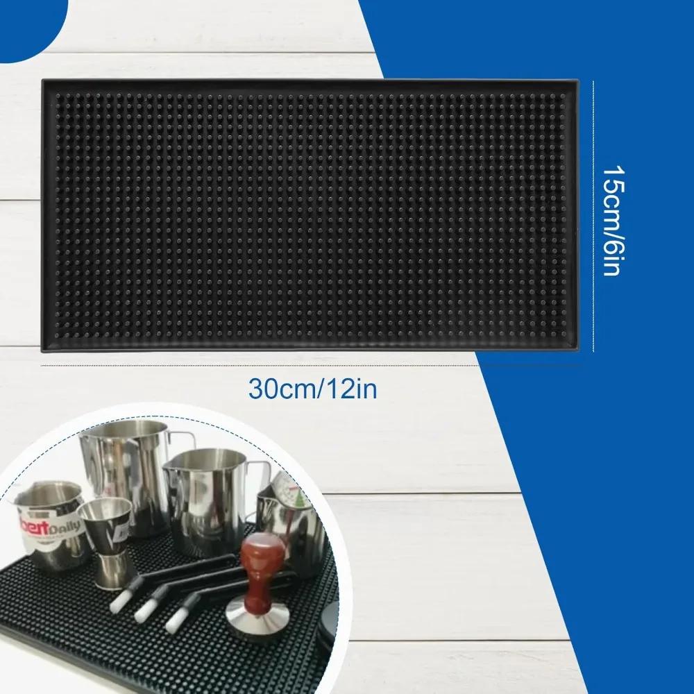 1/2pcs Anti-slip PVC Cup Mat Bar Mat Rubber Coffee Bar Mats Waterproof Heat Resistant Drain Mat for Bar Cafe Mat 30*15CM