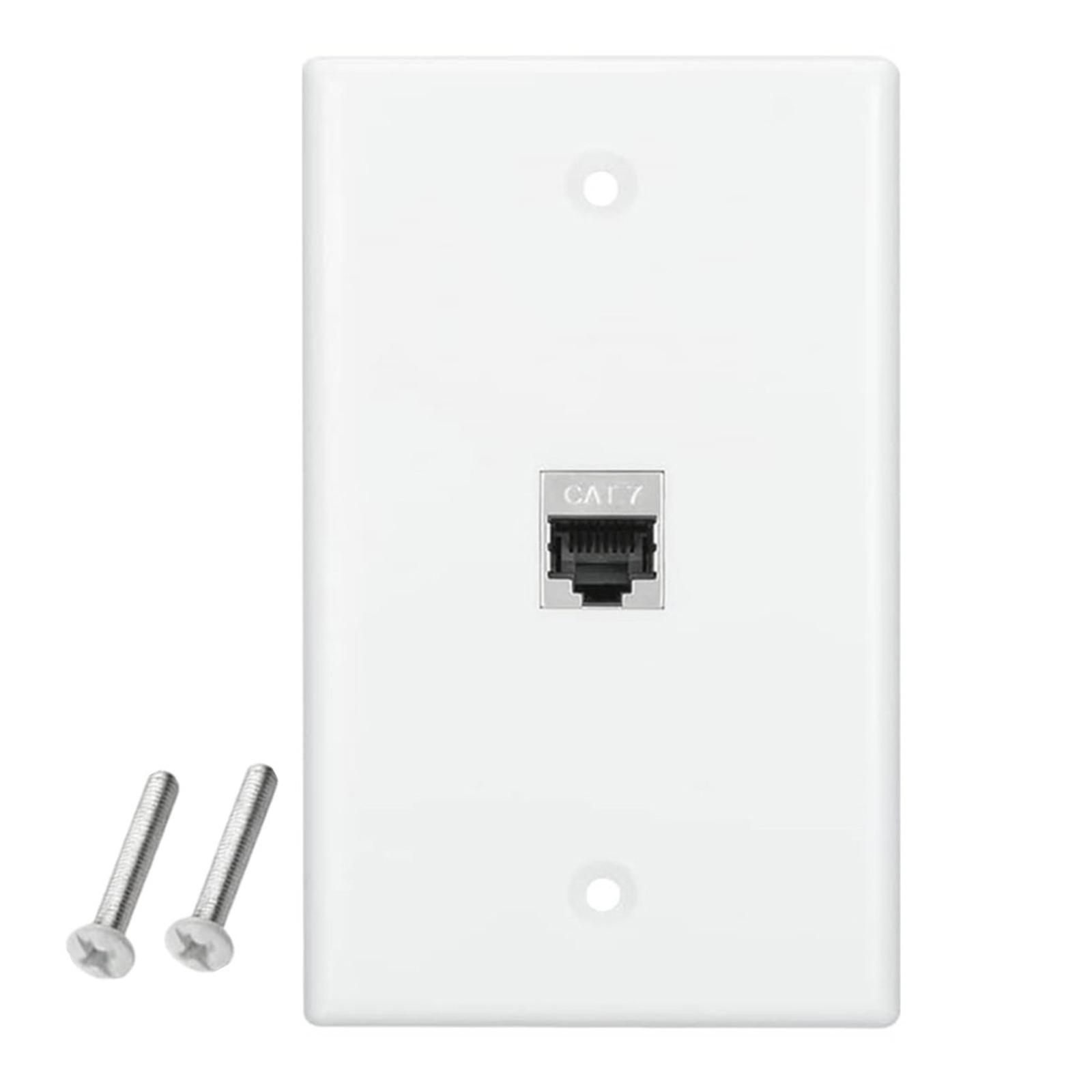 

Ethernet-панель Cat 7 Ethernet-розетка настінна гніздо-гніздо знімна з кронштейном/без кронштейна для модема, принтера, ADSL 1-B