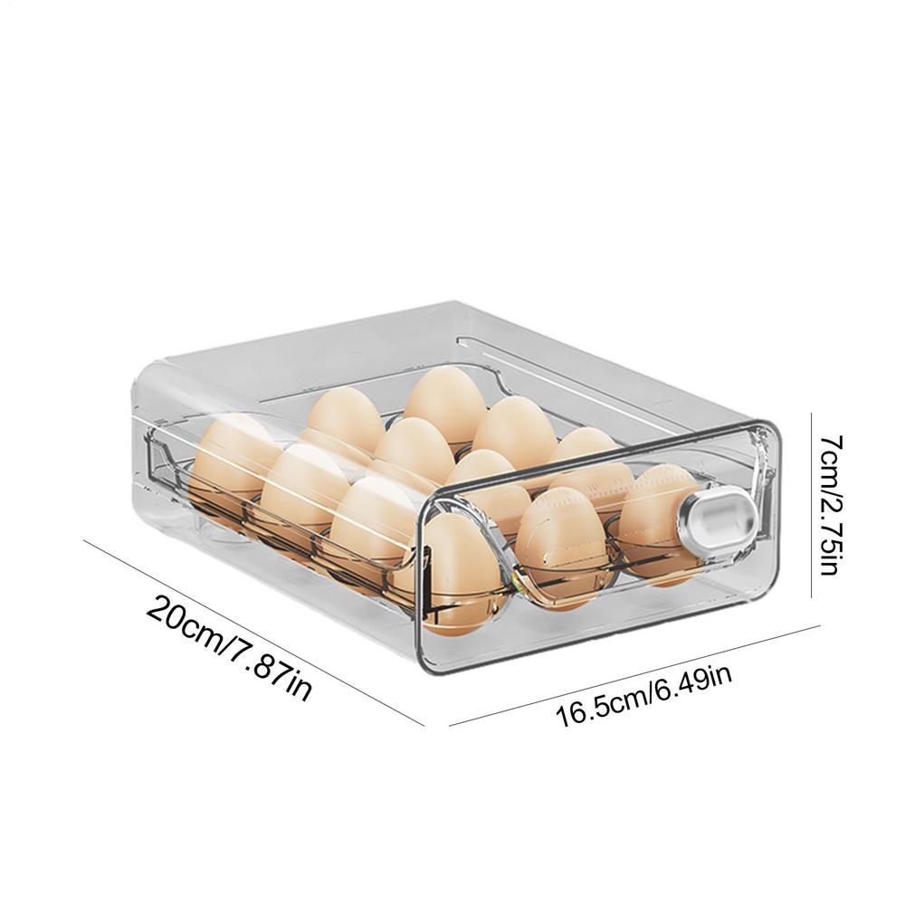 Egg Container For Refrigerator Stackable Clear Drawer Container Fridge Egg Organizer For Apartment Kitchen Cabinet Shelf Table