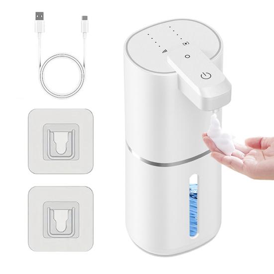 Yousheng Automatic Soap Dispenser Bathroom Touchless Hand Soap Dispenser Wall Mounted IPX5 Waterproof USB Rechargeable Foaming Soap Dispenser with