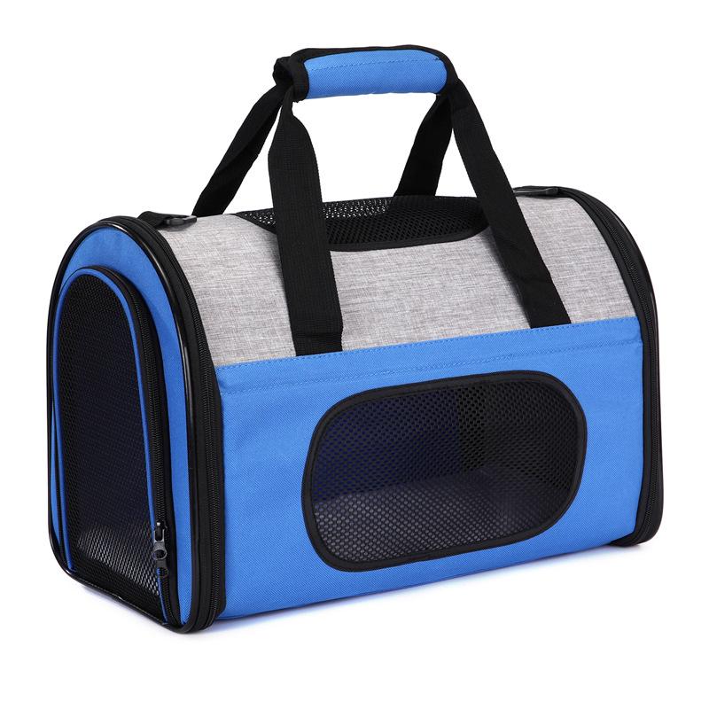 Outdoor Portable Folding Pet Travel Bag with Steel Wire Frame for Dogs and Cats