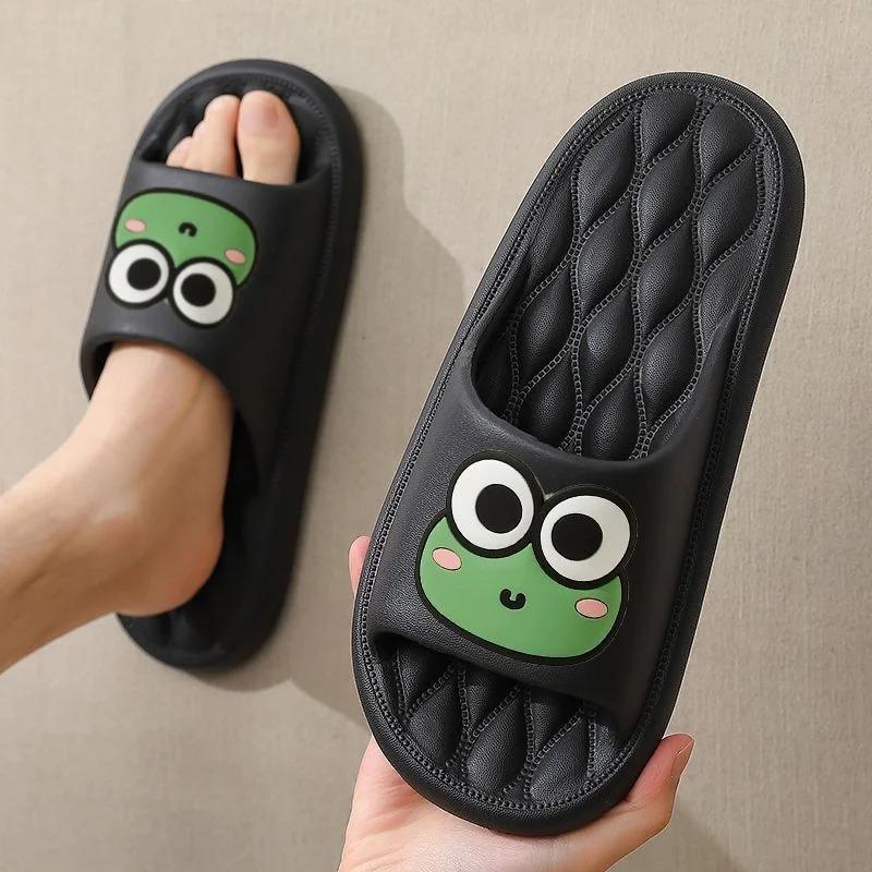 Zapatillas Antideslizantes para Baño de Cuatro Estaciones para Mujer - Chanclas Deslizantes de EVA - Rana Suaves Cómodas Antideslizantes para Interior/Exterior