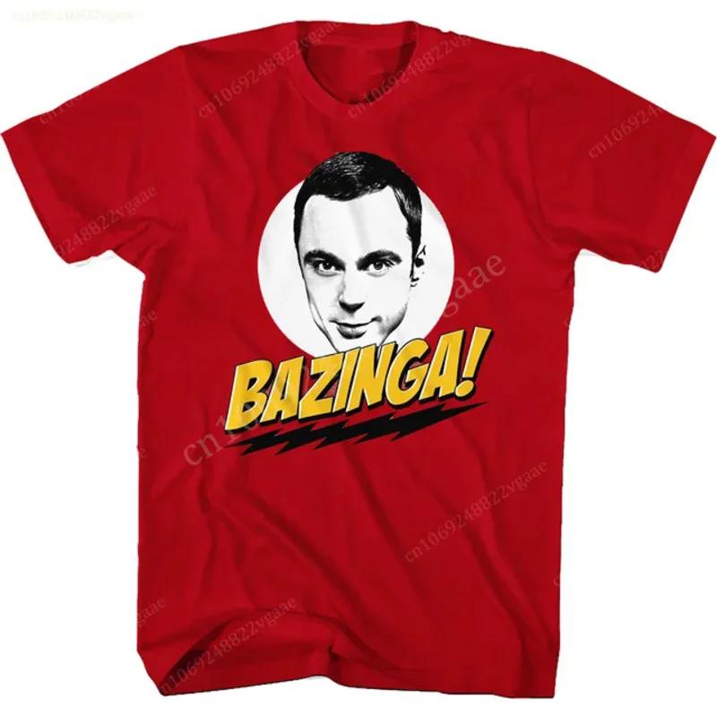 April Fools' Day The Biigg Banngg Theory TShirts Men Tops Bazinga T Shirt Sheldon Cooper TBBT Tee Top Cotton Short Sleeve Tshirt