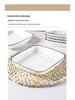 Nordic Style Creative 6-Piece Square Ceramic Plates - Microwave Safe Dinnerware Set