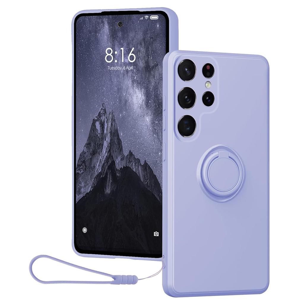 For Samsung Galaxy S24 Ultra Case with Strap Ring Holder Kickstand Phone Cover