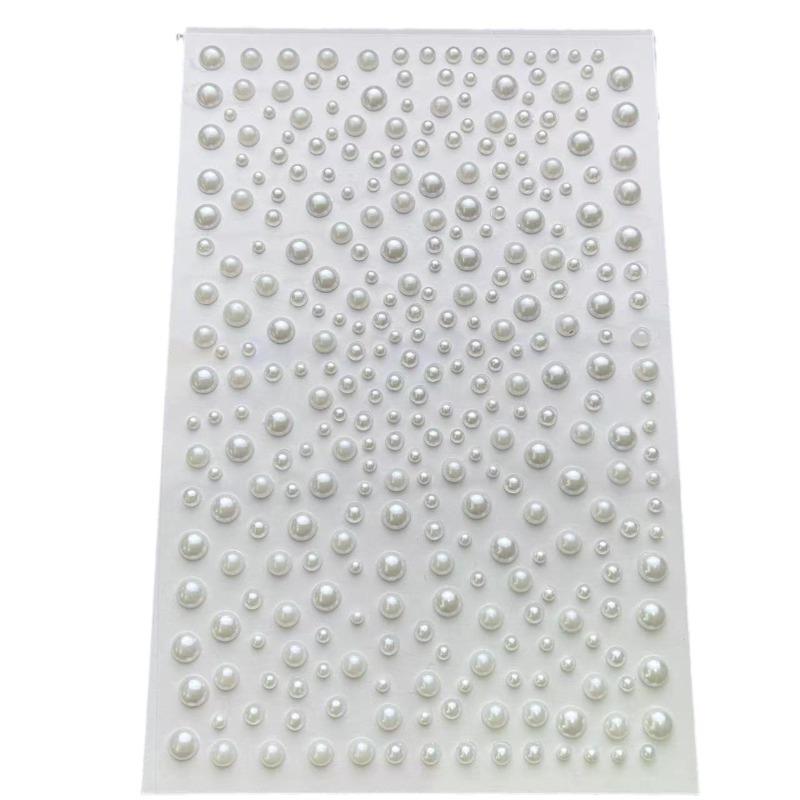 Self-adhesive Face Rhinestone Festival Face Jewels Rhinestone Stickers Faux Pearl Adhesive Decorations for Concert Makeup Hair
