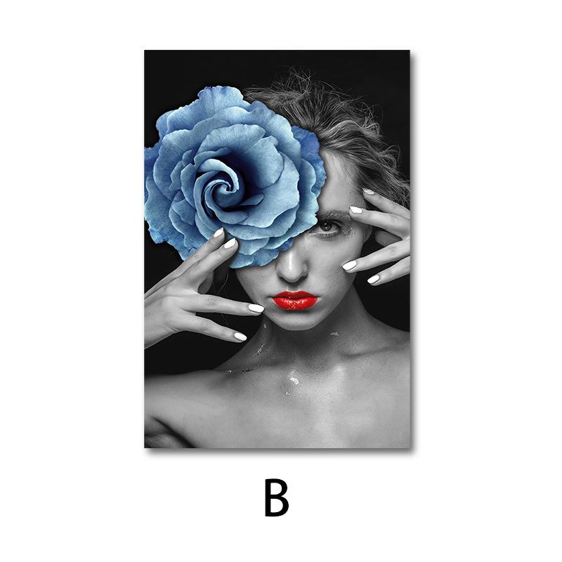 Modern Simple Beauty Living Room Decoration Painting Northern European Characters Porch Frameless Hanging Painting Core